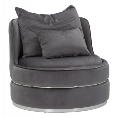 POLTRONA PARIS SPACE GRIGIO/SILVER CM Ø 84X72