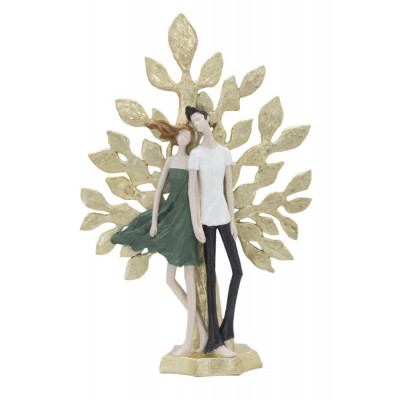 SCULTURA COPPIA ALBERO DELLA VITA CM 35X13X52