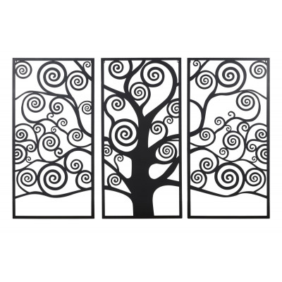 PANNELLO ALBERO DELLA VITA BLACK SET 3PZ CM 165X2X110 (55X2X110SINGOLO)