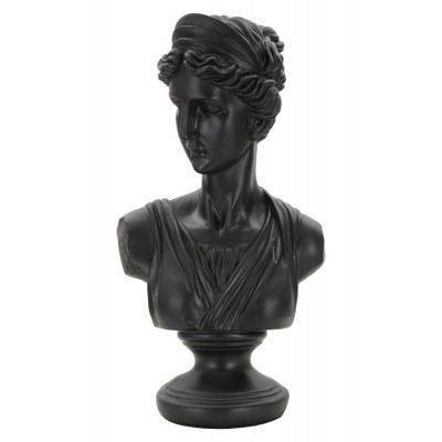 SCULTURA ROMAN WOMAN BLACK CM 22X16X41