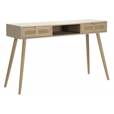 CONSOLE PAGLIA DI VIENNA CM 120X42X77 (LEGNO DI "POPULUS L." E MDF)